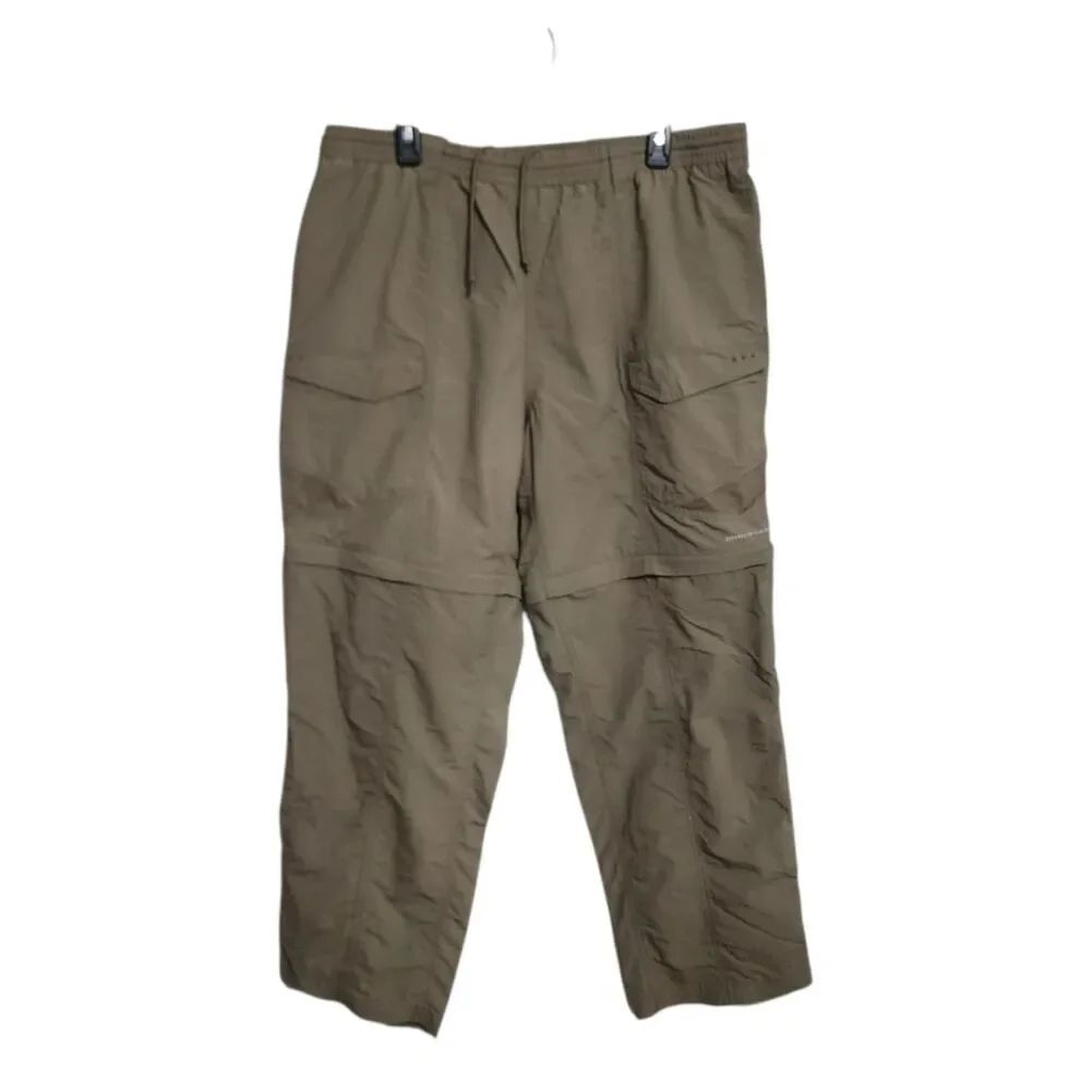 Columbia Mens Green Hiking Cargo Convertible Pants XL Gorpcore